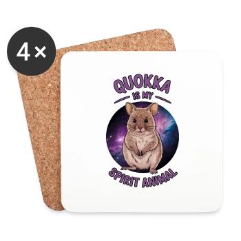 Quokka Spruch Australien Lustiges Quokka Geschenk - Untersetzer (4er-Set) - Weiß - Vorne