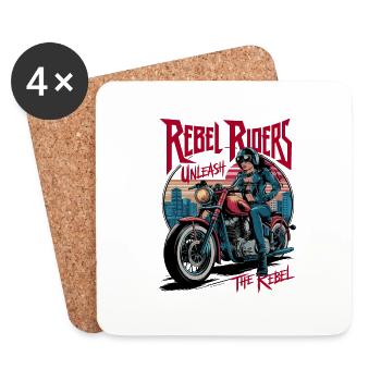 Rebel Riders Unleash The Rebel - Untersetzer (4er-Set) - Weiß - Vorne