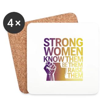Strong Women Know Them Be Them Raise Them 8 - Untersetzer (4er-Set) - Weiß - Vorne