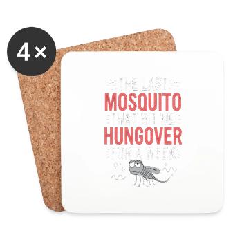 The Last Mosquito That Bit Me Was Hungover 6 - Untersetzer (4er-Set) - Weiß - Vorne