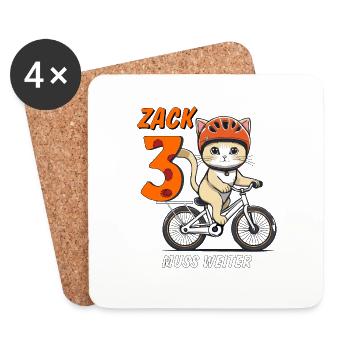LA MOTO DE CHAT DOIT CONTINUER ZACK TROIS - Dessous de verre (lot de 4) - blanc - Devant