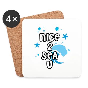 nice2seaU - Untersetzer (4er-Set) - Weiß - Vorne