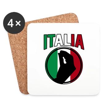 Italia Italiener Italienisch Italien - Untersetzer (4er-Set) - Weiß - Vorne