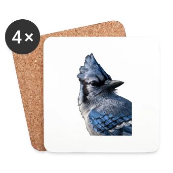 Blue jay - Coasters (set of 4) - white - Front