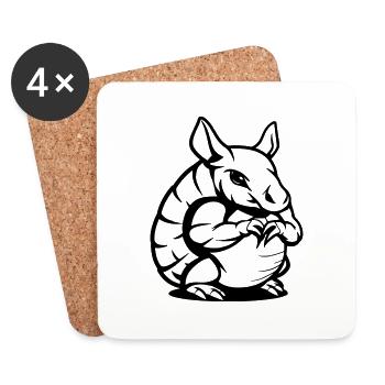 armadillo - Coasters (set of 4) - white - Front