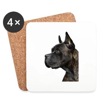 Cane Corso - Untersetzer (4er-Set) - Weiß - Vorne