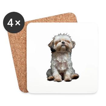 Shih Tzu - Untersetzer (4er-Set) - Weiß - Vorne