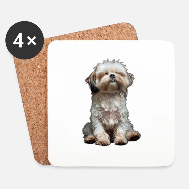 Shih Tzu - Untersetzer (4er-Set) - Weiß