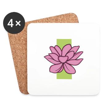 Lotus - Coasters (set of 4) - white - Front