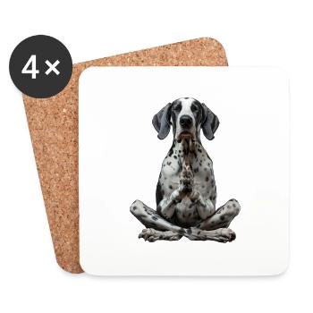 Great Dane - Coasters (set of 4) - white - Front