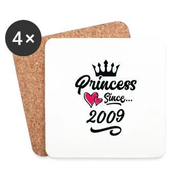 2009 Anniversaire de la princesse - Dessous de verre (lot de 4) - blanc - Devant