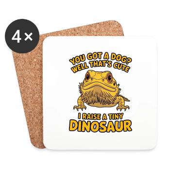 Bearded Dragon Saying Fun Funny Bearded Dragon Gift - Coasters (set of 4) - white - Front