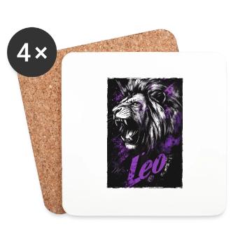 Löwe Leo - Coasters (set of 4) - white - Front