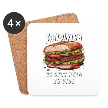 SANDWICH THERE'S NO TOO MUCH - Coasters (set of 4) - white - Front