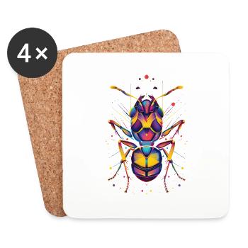 Ant - Coasters (set of 4) - white - Front