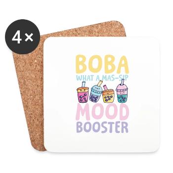 What A ma sip mood booster Bubble Tea - Untersetzer (4er-Set) - Weiß - Vorne