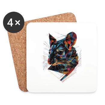 Loir - Dessous de verre (lot de 4) - blanc - Devant