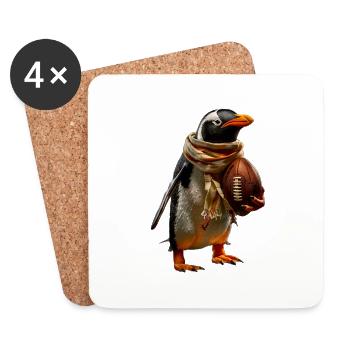 Pingouin - Dessous de verre (lot de 4) - blanc - Devant