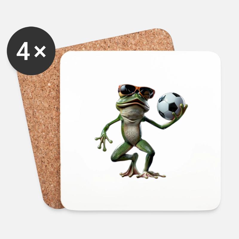 Frosch - Untersetzer (4er-Set) - Weiß