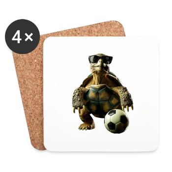 Tortue - Dessous de verre (lot de 4) - blanc - Devant