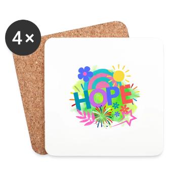 Hope - Coasters (set of 4) - white - Front