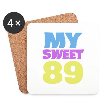 Sweet 89 - Coasters (set of 4) - white - Front