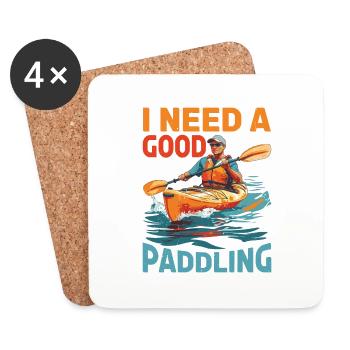 I Need A Good Paddling - Untersetzer (4er-Set) - Weiß - Vorne