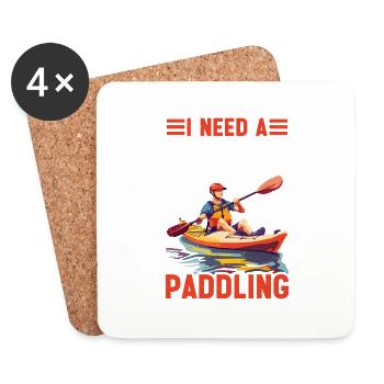 I Need A Good Paddling 2 - Untersetzer (4er-Set) - Weiß - Vorne