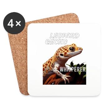 LEOPARD GECKO WHISPERER - Untersetzer (4er-Set) - Weiß - Vorne