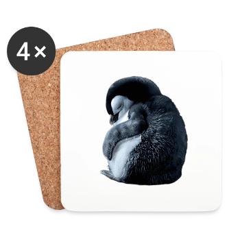 Pingouin - Dessous de verre (lot de 4) - blanc - Devant