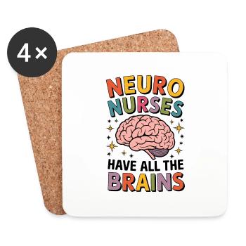 Neuro Nurse Nurse Neurology Gift - Coasters (set of 4) - white - Front