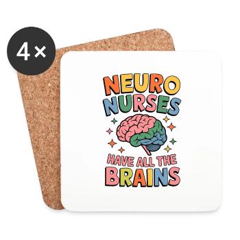 Neuro Nurse Nurse Neurology Gift - Coasters (set of 4) - white - Front