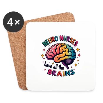 Neuro Nurse Nurse Neurology Gift - Coasters (set of 4) - white - Front