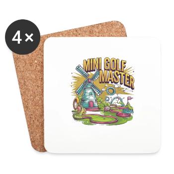 Golf Minigolf Minigolfer Golfer - Untersetzer (4er-Set) - Weiß - Vorne