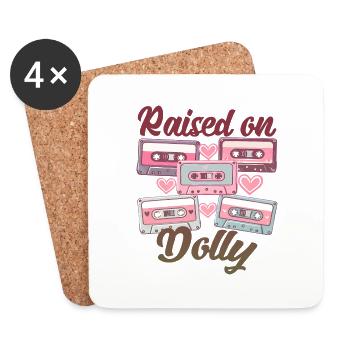 Cowboy Funny Women Hat Wild Western Rodeo Music - Coasters (set of 4) - white - Front