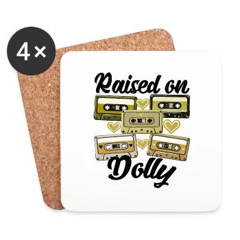 Cowboy Funny Women Hat Wild Western Rodeo Music - Coasters (set of 4) - white - Front