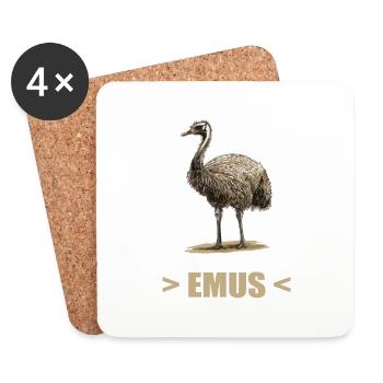 Emus Emu - Dessous de verre (lot de 4) - blanc - Devant