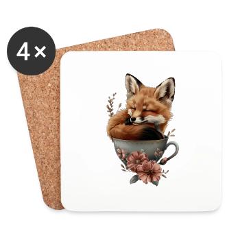 Fox - Coasters (set of 4) - white - Front