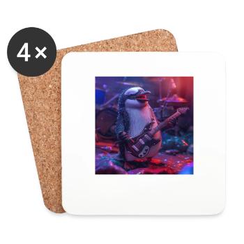 Pingouin - Dessous de verre (lot de 4) - blanc - Devant