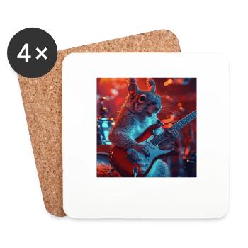 Squirrel - Coasters (set of 4) - white - Front