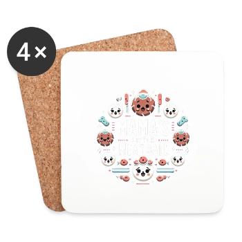 Mama's Little Meatball 10 - Untersetzer (4er-Set) - Weiß - Vorne