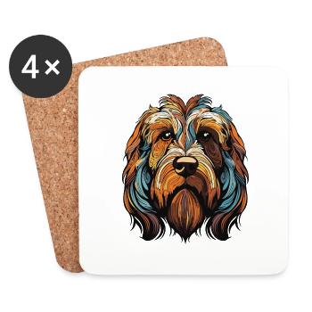 Dog Animal Dog - Coasters (set of 4) - white - Front