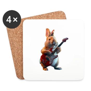 Rabbit - Coasters (set of 4) - white - Front