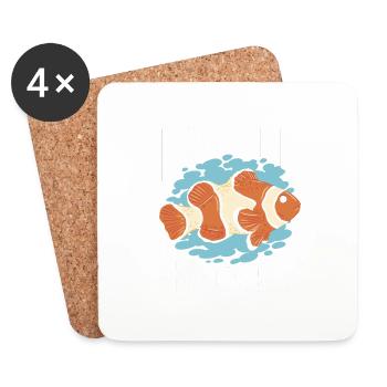 Aquariophile d’aquarium d’aquarium - Dessous de verre (lot de 4) - blanc - Devant