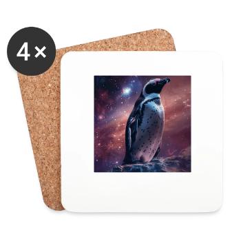 Pingouin - Dessous de verre (lot de 4) - blanc - Devant