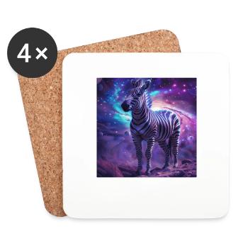 Zebra - Coasters (set of 4) - white - Front