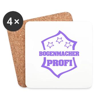 Gift for bow maker - Coasters (set of 4) - white - Front