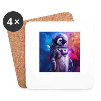 Pingouin - Dessous de verre (lot de 4) - blanc - Devant