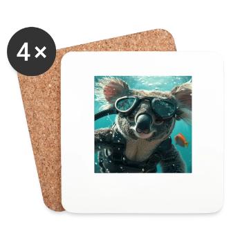 Koala - Coasters (set of 4) - white - Front