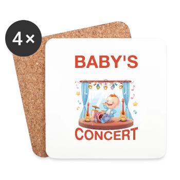 Baby's First Concert 6 - Untersetzer (4er-Set) - Weiß - Vorne